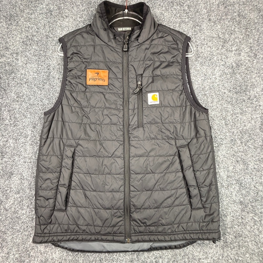 Carhartt Rain Defender Relaxed Fit Puffer Vest Black Mens Medium OV2286-M